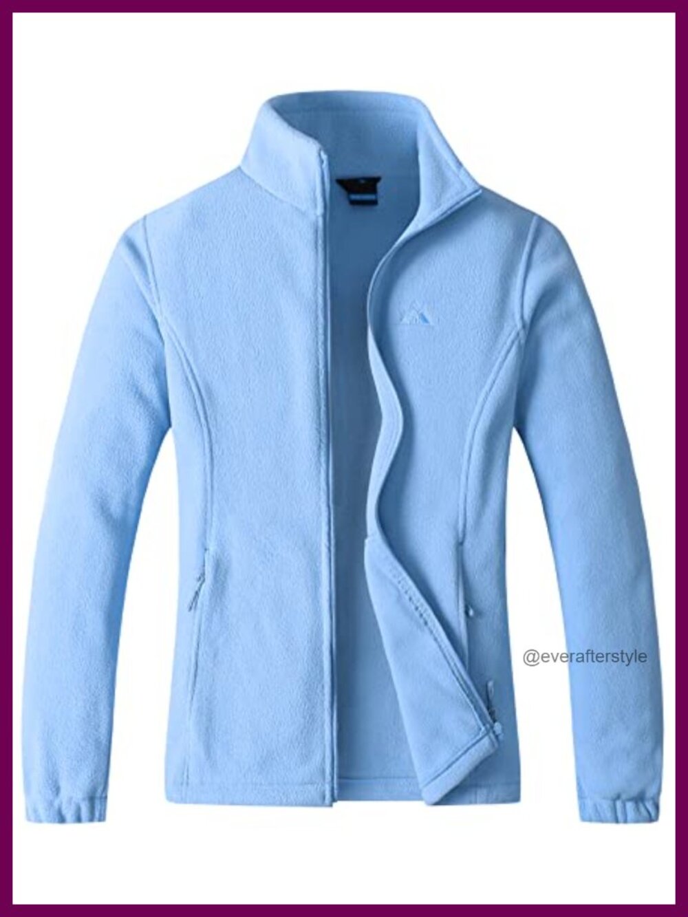Womens Full Zip Polar Fleece Jacket Soft Lightweight Outdoor Coat